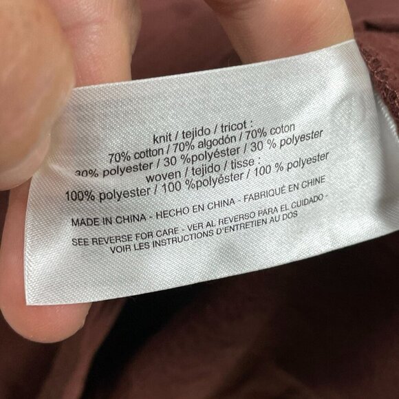 Bass Outdoor XL Convertible Hoodie Rum Raisin Pullover NWT 6389 - Picture 4 of 8